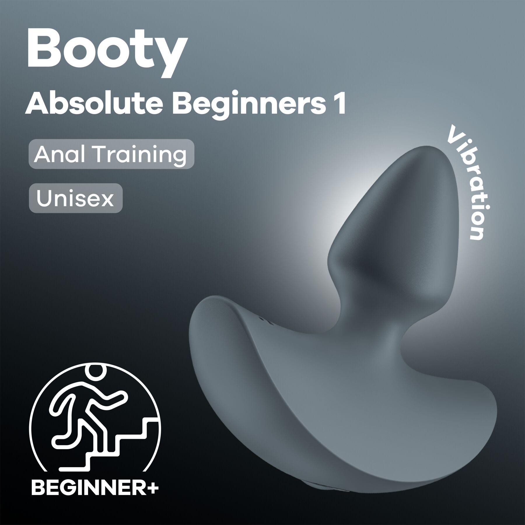 Korek analny Satisfyer Booty Absolute Beginners 1, 7.3 cm (szary) Korek analny Satisfyer Booty Absolute Beginners 1, 7.3 cm (szary)