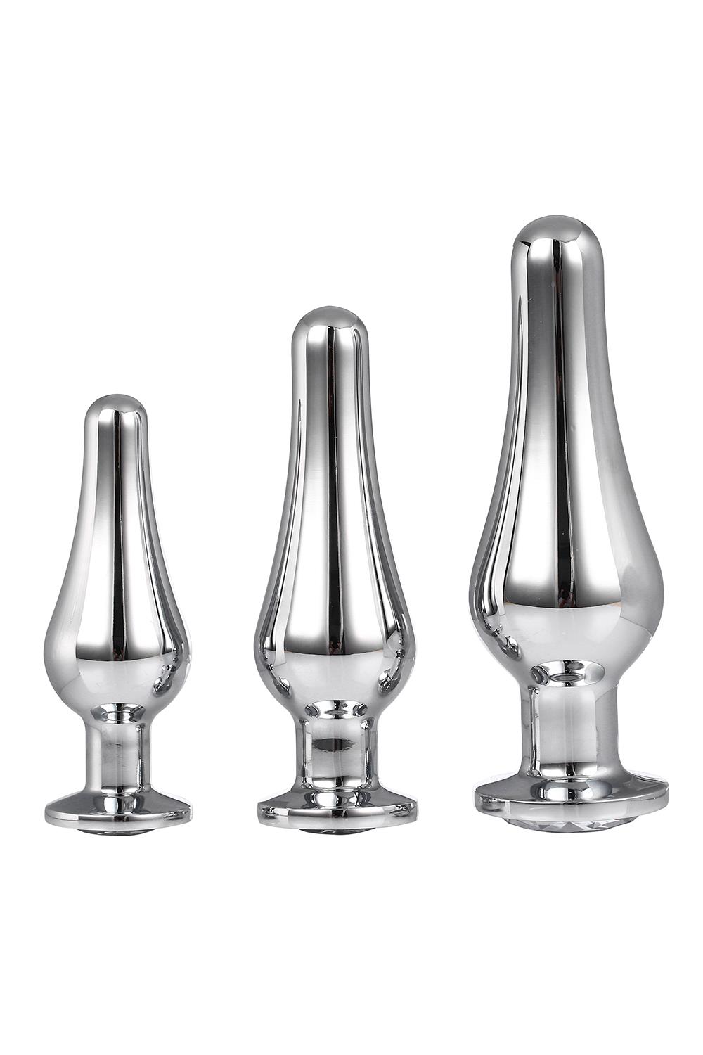 Korek analny Gleaming Love Pleasure Plug Set, 3 szt (srebrny) Korek analny Gleaming Love Pleasure Plug Set, 3 szt (srebrny)