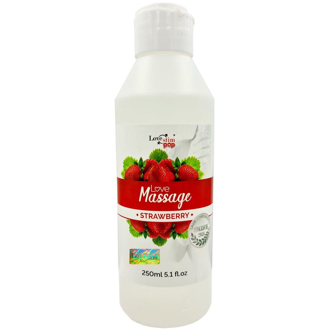Żel LoveStim Love Massage Strawberry, 250 ml Żel LoveStim Love Massage Strawberry, 250 ml