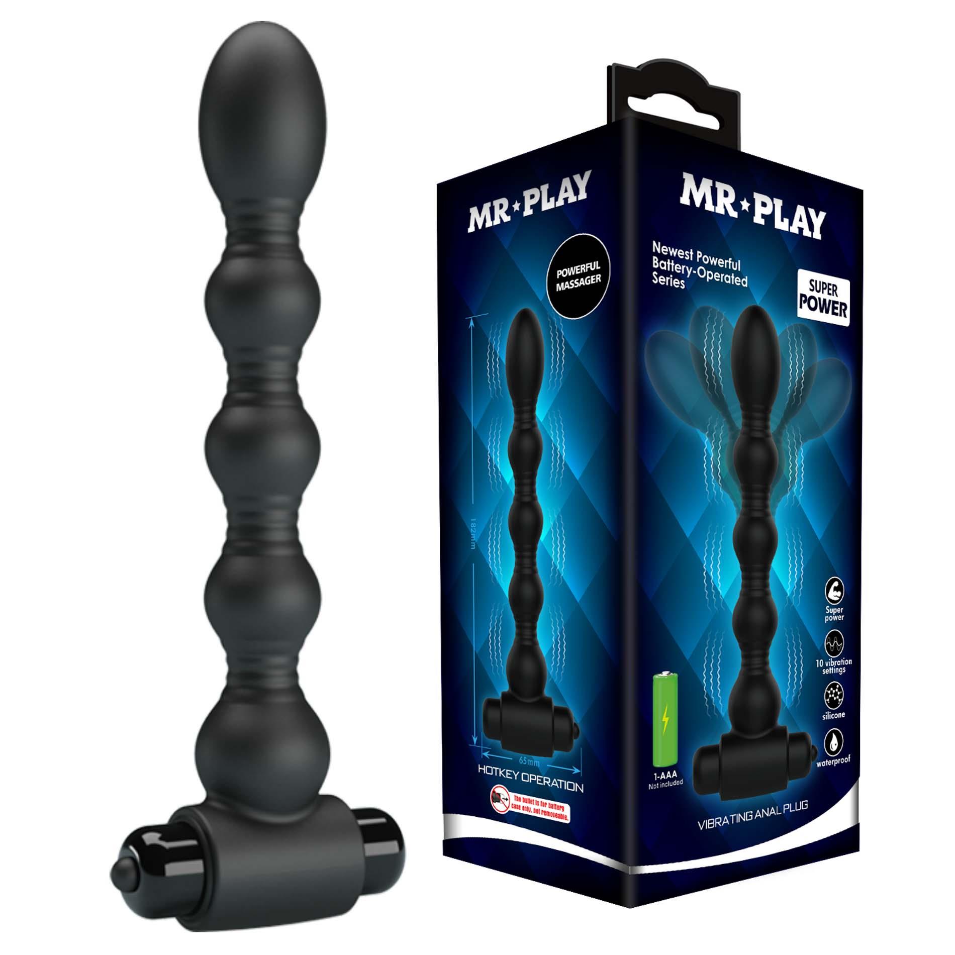 Korek analny z wibracjami Mr. Play, 18,2 cm (czarny) Korek analny z wibracjami Mr. Play, 18,2 cm (czarny)