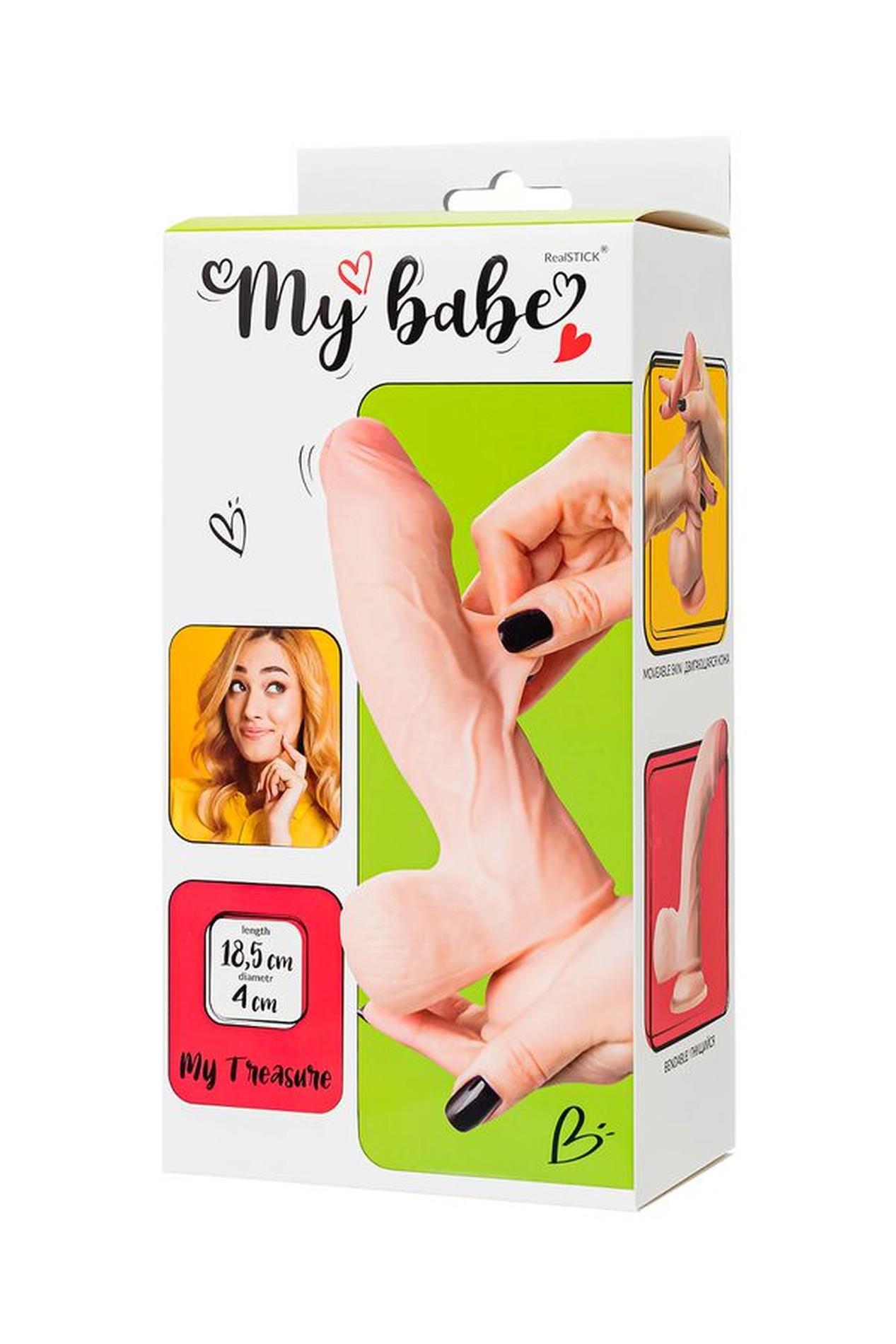 Dildo My Babe by RealStick My Treasure, 18.5 cm (w kolorze cielistym) Dildo My Babe by RealStick My Treasure, 18.5 cm (w kolorze cielistym)