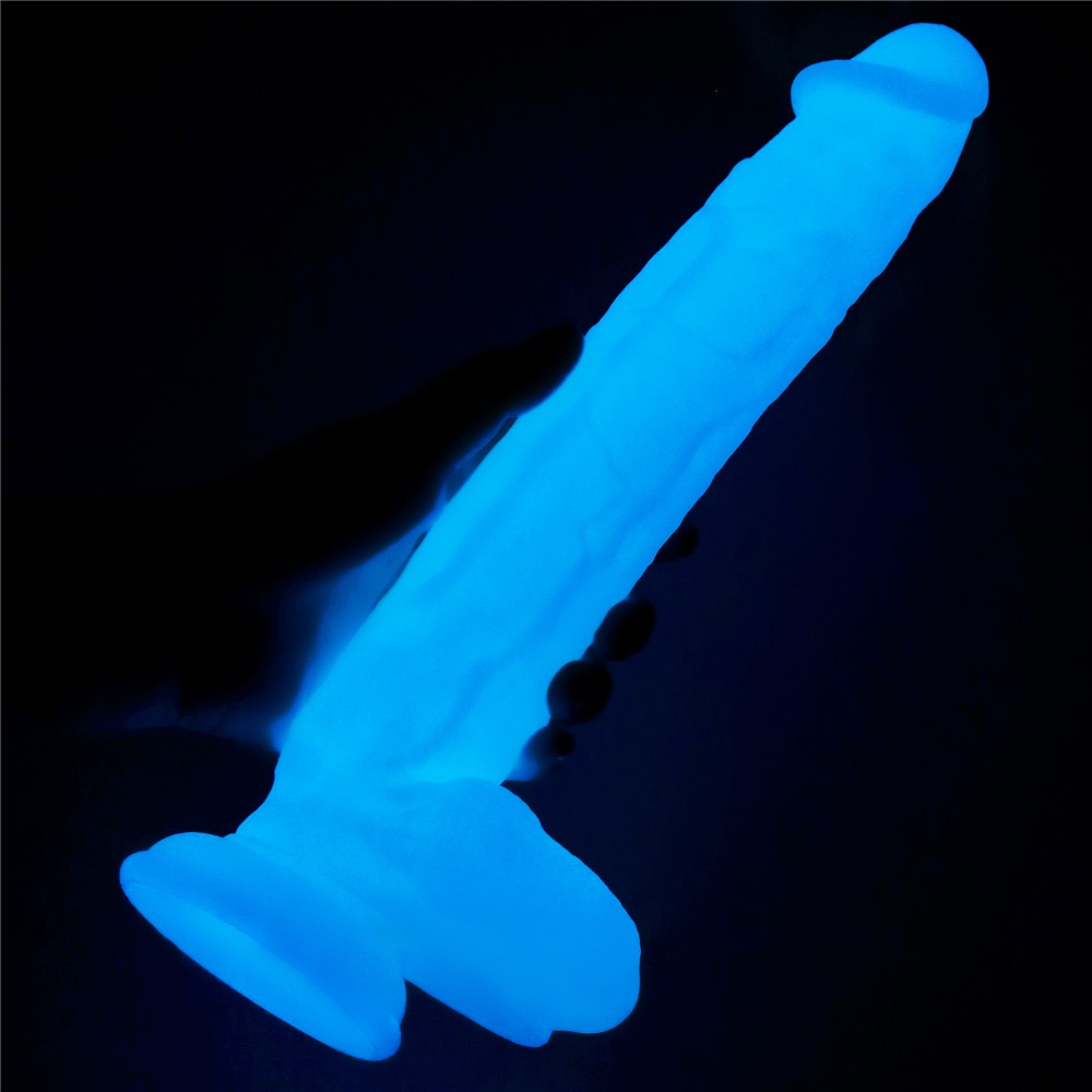 Neonowe dildo LoveToy Lumino Play, 26,9 cm (niebieski) Neonowe dildo LoveToy Lumino Play, 26,9 cm (niebieski)