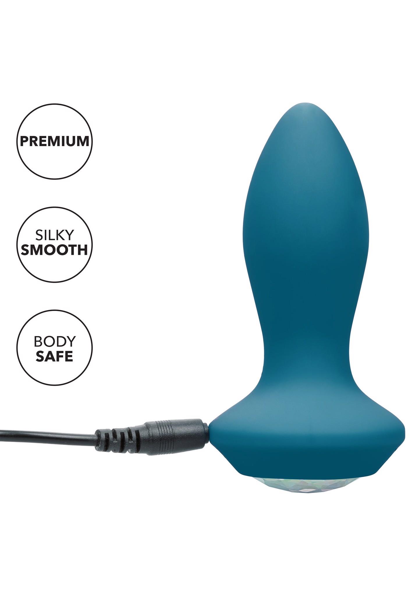 Korek analny Power Gem Vibrating Crystal Probe, 10,7 cm (niebieski) Korek analny Power Gem Vibrating Crystal Probe, 10,7 cm (niebieski)