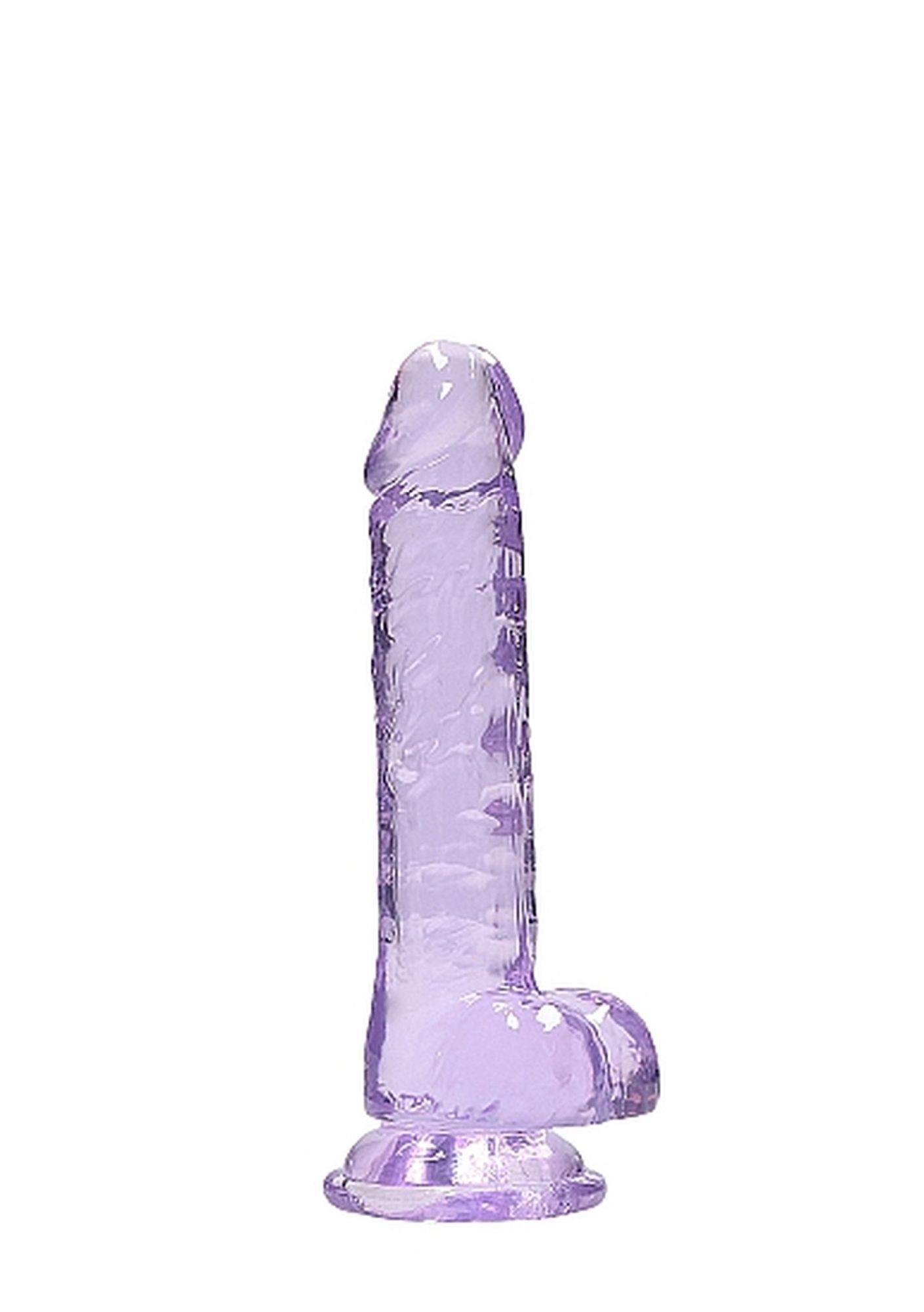 Dildo RealRock Crystal Clear 7”, 19 cm (fioletowy) Dildo RealRock Crystal Clear 7”, 19 cm (fioletowy)