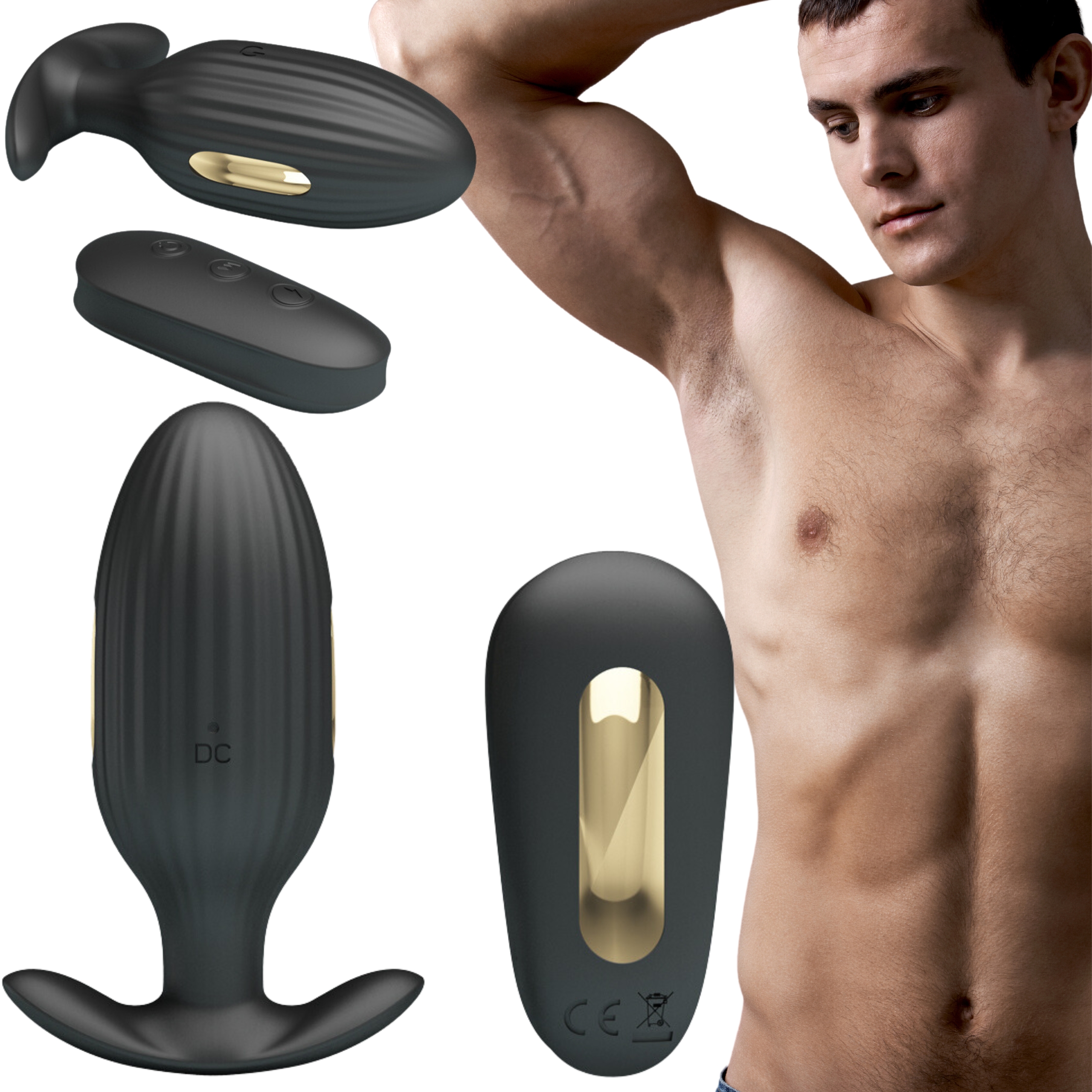 Korek analny Pretty Love Electric Shock Massager, 9,2 cm (czarny) Korek analny Pretty Love Electric Shock Massager, 9,2 cm (czarny)