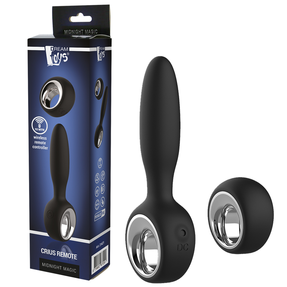 Korek analny Dream Toys Crius Remote Plug, 15 cm (czarny) Korek analny Dream Toys Crius Remote Plug, 15 cm (czarny)