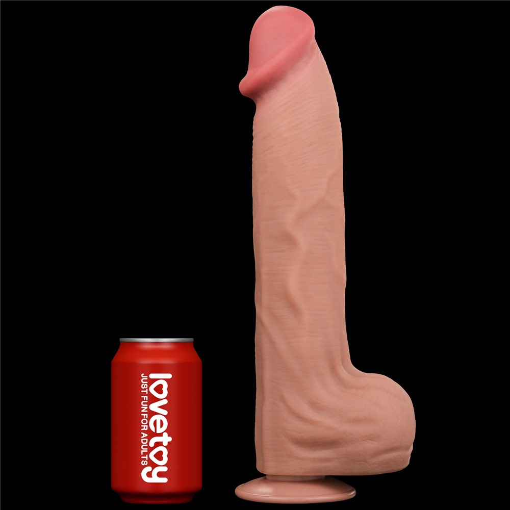 Dildo LoveToy Sliding-Skin Dual Layer Dong King Sized, 36 cm (w kolorze cielistym) Dildo LoveToy Sliding-Skin Dual Layer Dong King Sized, 36 cm (w kolorze cielistym)