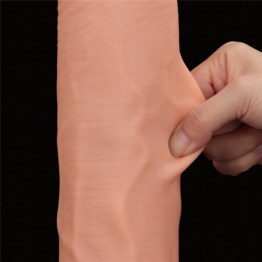 Dildo LoveToy Sliding-Skin Dual Layer Dong King Sized, 36 cm (w kolorze cielistym) Dildo LoveToy Sliding-Skin Dual Layer Dong King Sized, 36 cm (w kolorze cielistym)