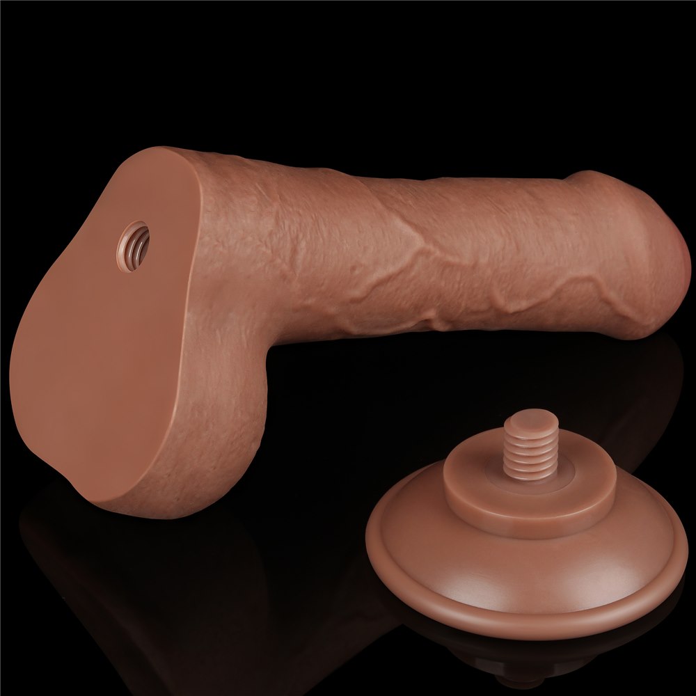 Dildo LoveToy Sliding-Skin Dual Layer Dong 7", 18,3 cm (brązowy) Dildo LoveToy Sliding-Skin Dual Layer Dong 7", 18,3 cm (brązowy)