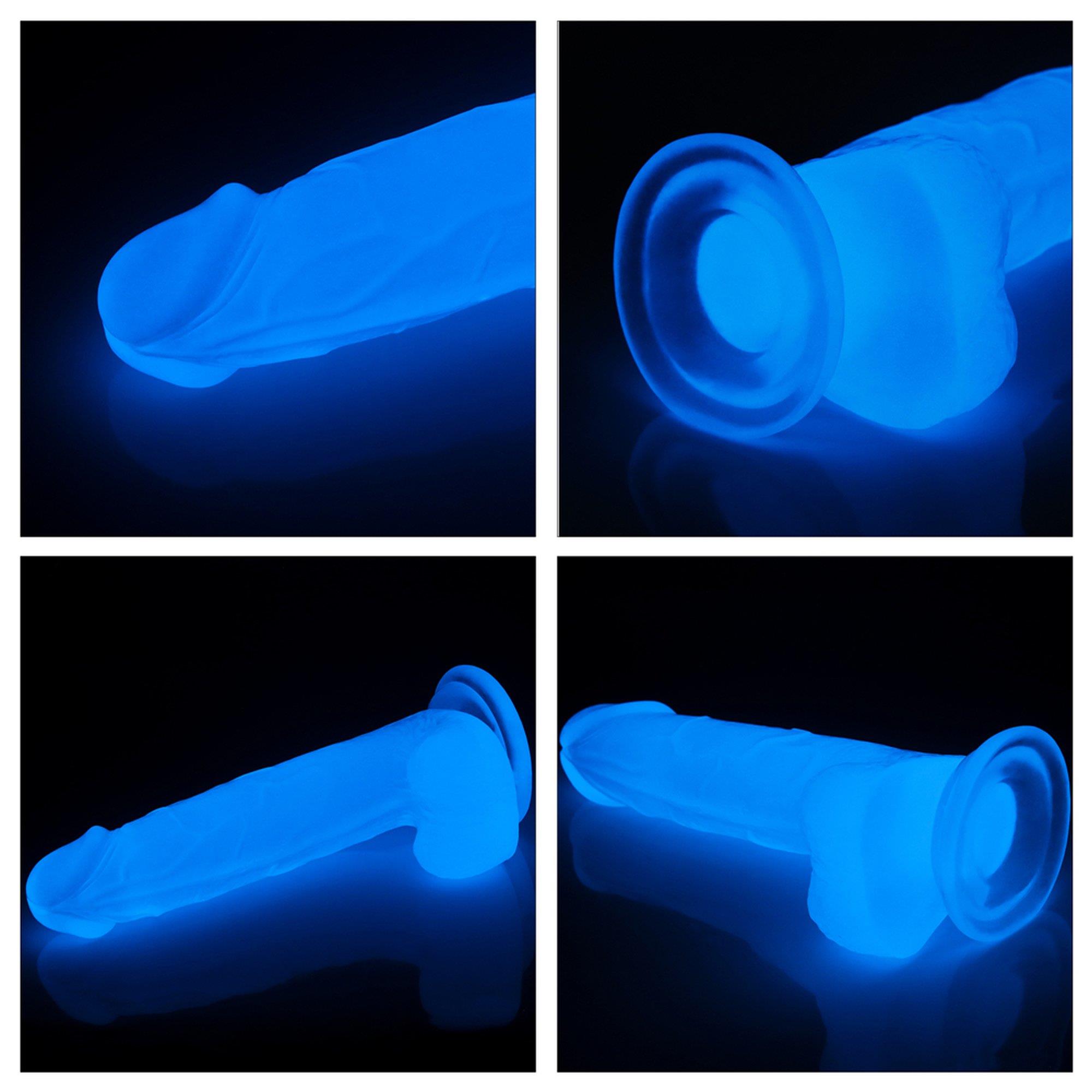 Neonowe dildo LoveToy Lumino Play, 19 cm (niebieski) Neonowe dildo LoveToy Lumino Play, 19 cm (niebieski)