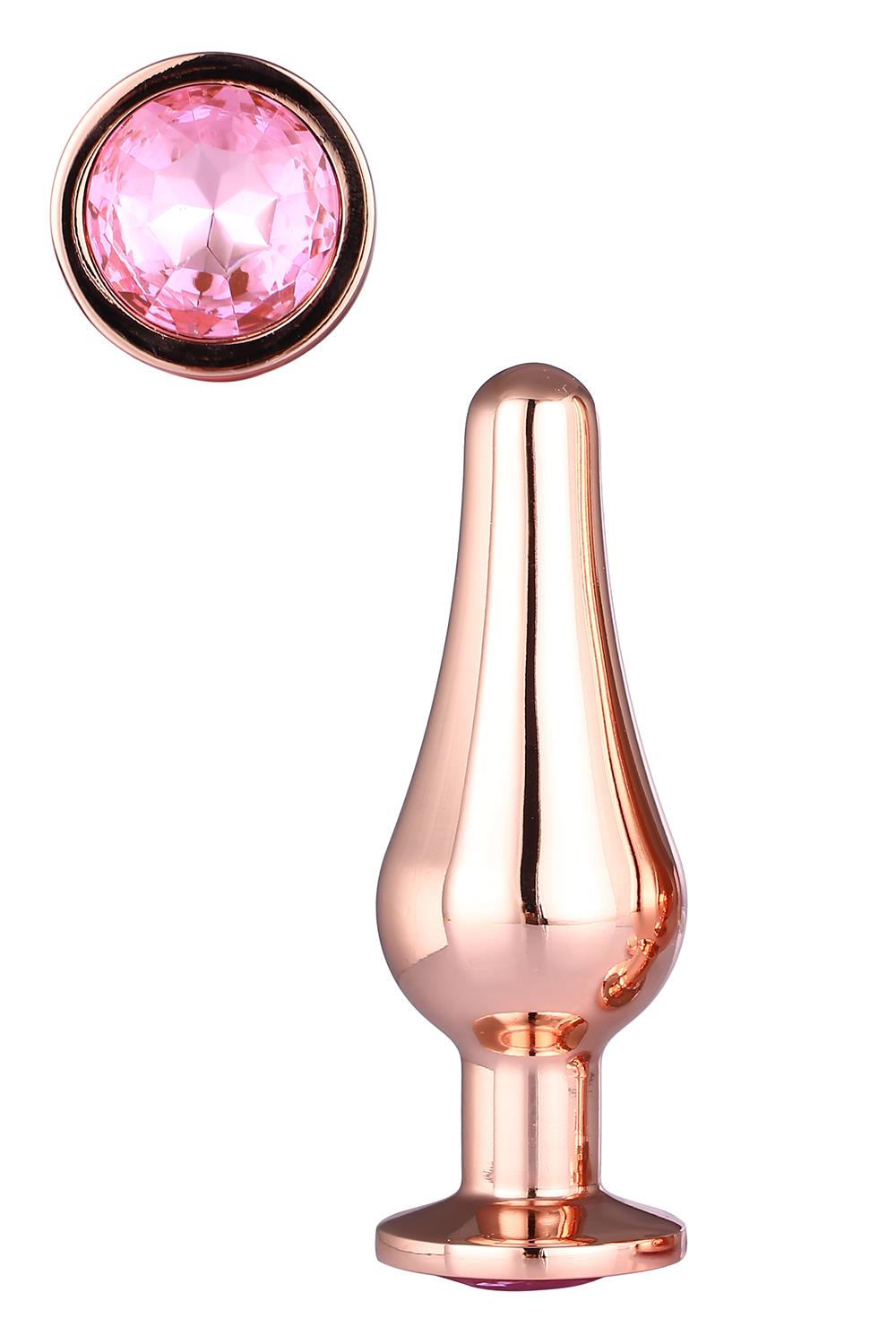 Korek analny Gleaming Love Gold Pleasure Plug S, 9 cm (różowy) Korek analny Gleaming Love Gold Pleasure Plug S, 9 cm (różowy)