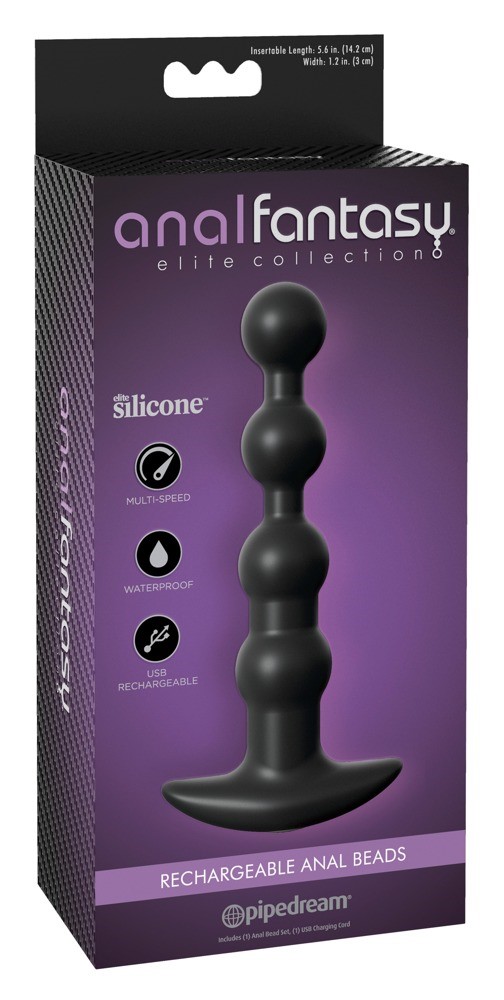 Korek analny Anal Fantasy Elite Collection Rechargeable Anal Beads, 17 cm (czarny) Korek analny Anal Fantasy Elite Collection Rechargeable Anal Beads, 17 cm (czarny)