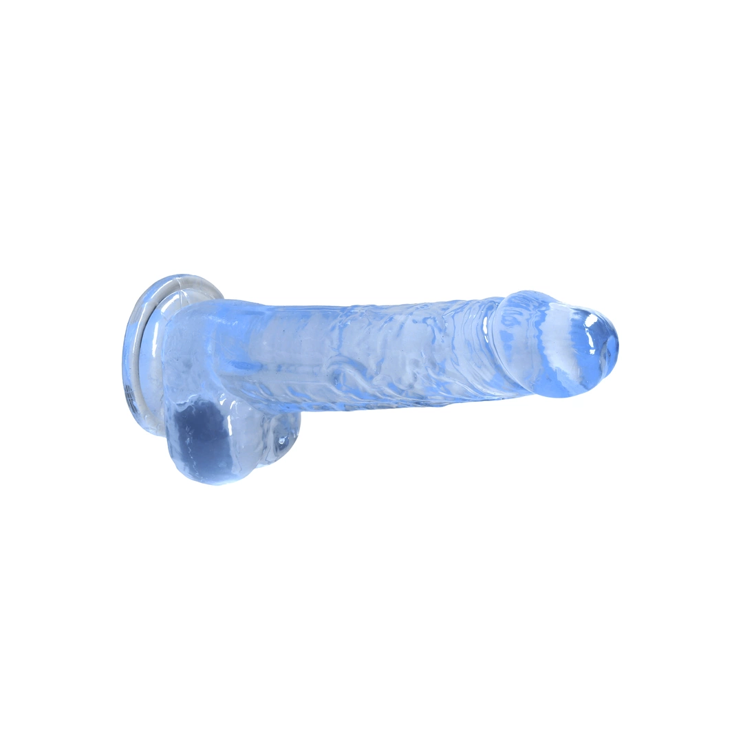 Dildo RealRock Crystal Clear 8”, 21 cm (niebieski) Dildo RealRock Crystal Clear 8”, 21 cm (niebieski)