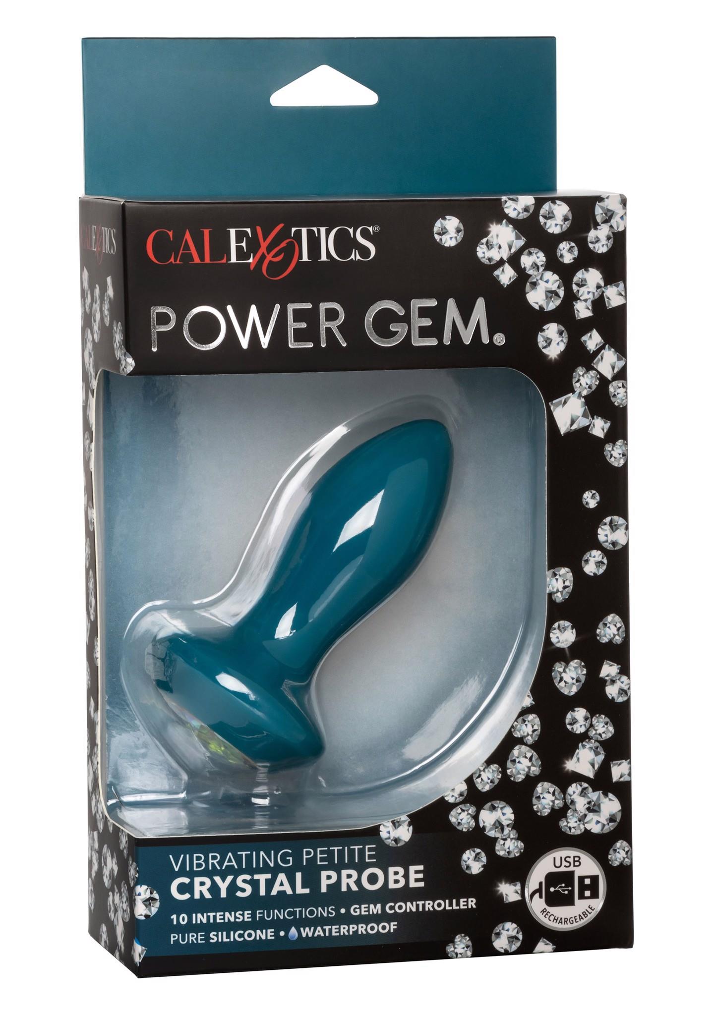 Korek analny Power Gem Vibrating Crystal Probe, 10,7 cm (niebieski) Korek analny Power Gem Vibrating Crystal Probe, 10,7 cm (niebieski)