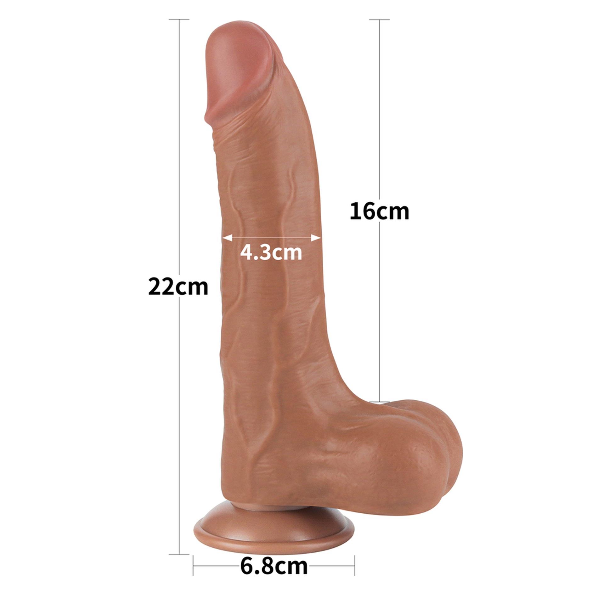 Dildo Lovetoy Sliding-Skin Dual Layer Dong 8.5'', 22 cm (brązowy) Dildo Lovetoy Sliding-Skin Dual Layer Dong 8.5'', 22 cm (brązowy)