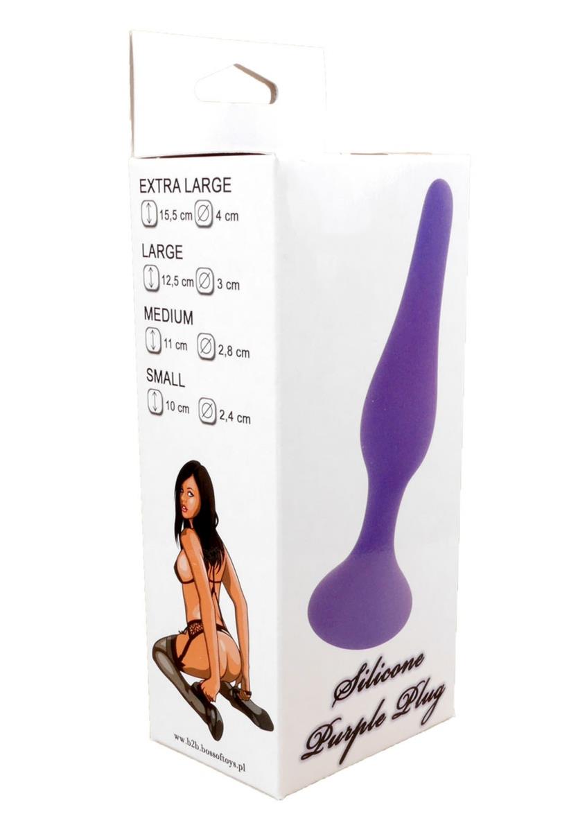 Korek analny Boss Silicone Plug Black Extra Large, 15 cm (fioletowy) Korek analny Boss Silicone Plug Black Extra Large, 15 cm (fioletowy)