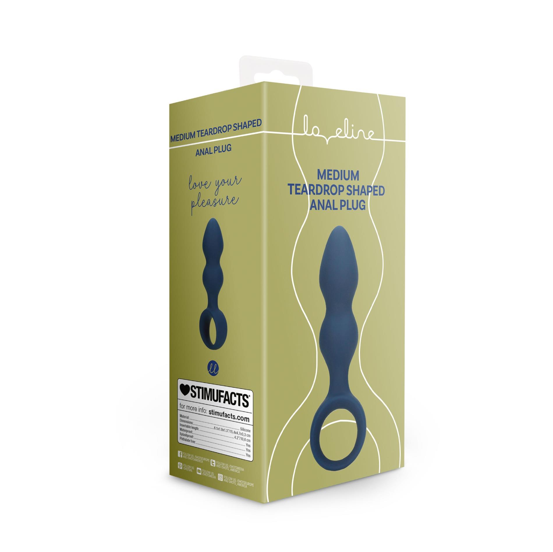 Korek analny Loveline Anal Plug, 15.4 cm (niebieski) Korek analny Loveline Anal Plug, 15.4 cm (niebieski)
