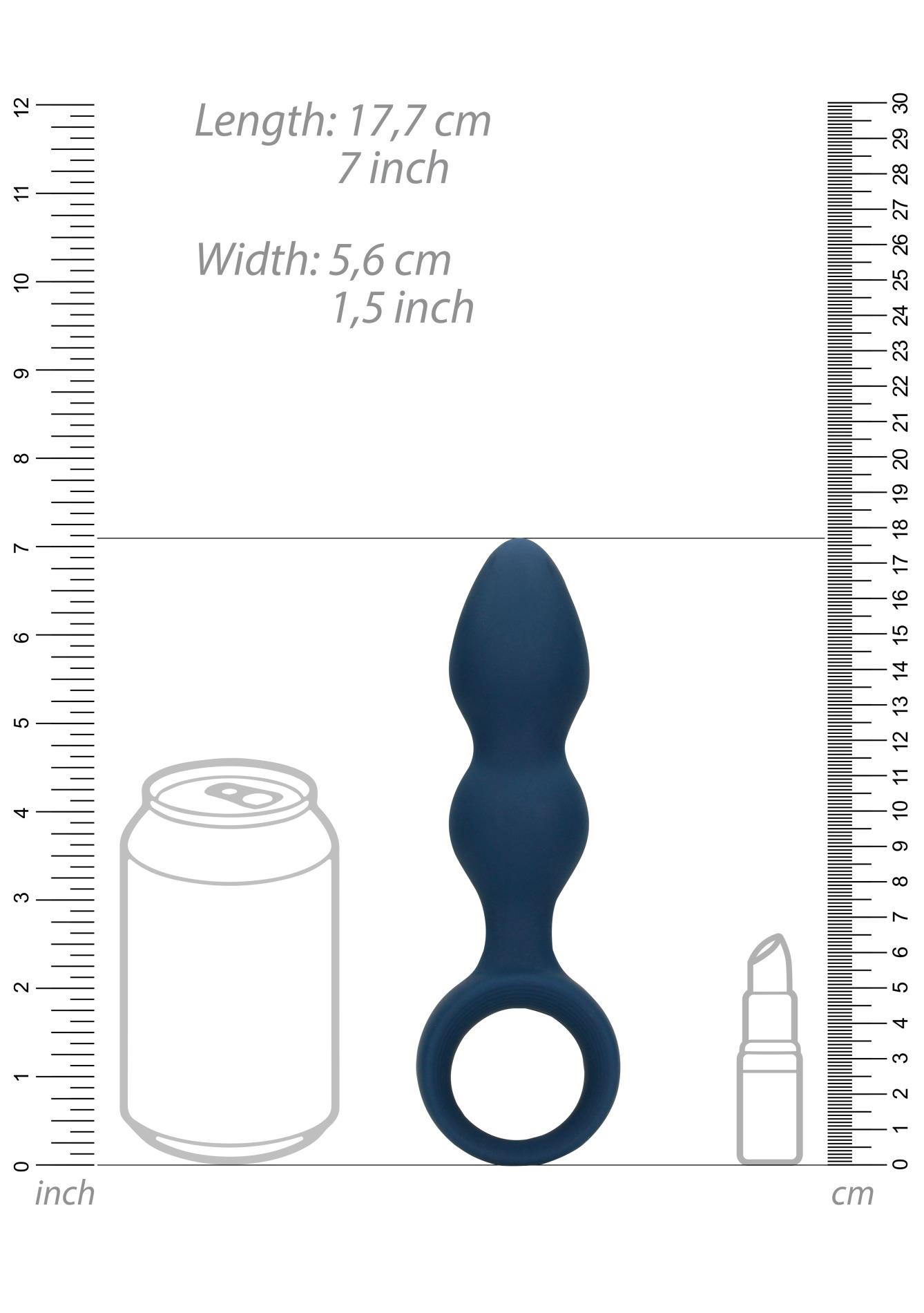 Korek analny Loveline Anal Plug L, 17.7 cm (niebieski) Korek analny Loveline Anal Plug L, 17.7 cm (niebieski)