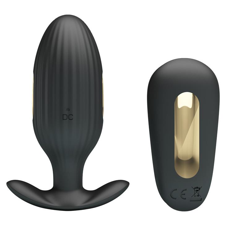 Korek analny Pretty Love Electric Shock Massager, 9,2 cm (czarny) Korek analny Pretty Love Electric Shock Massager, 9,2 cm (czarny)