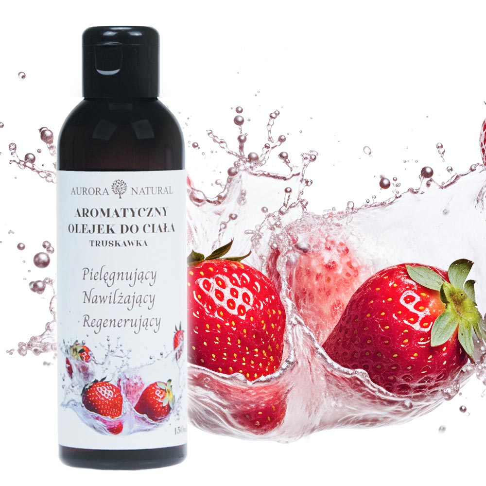 Olejek do masażu Aurora Naturals truskawka, 150 ml Olejek do masażu Aurora Naturals truskawka, 150 ml