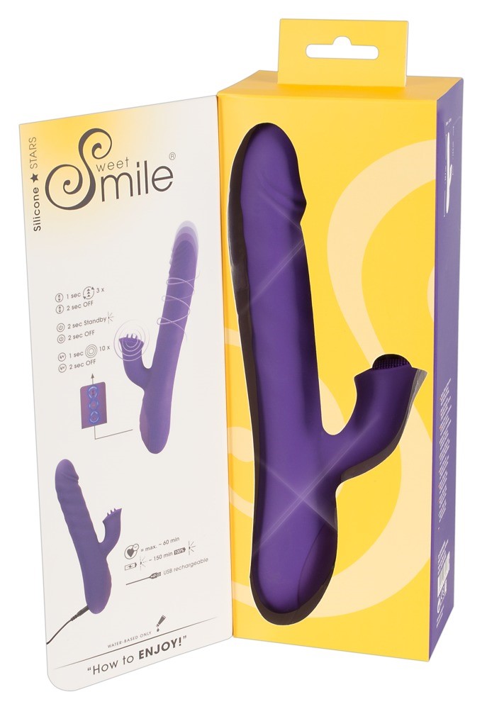 Вибратор-кролик Sweet Smile Thrusting & Rotating, 24,7 см (фиолетовый) Вибратор-кролик Sweet Smile Thrusting & Rotating, 24,7 см (фиолетовый)
