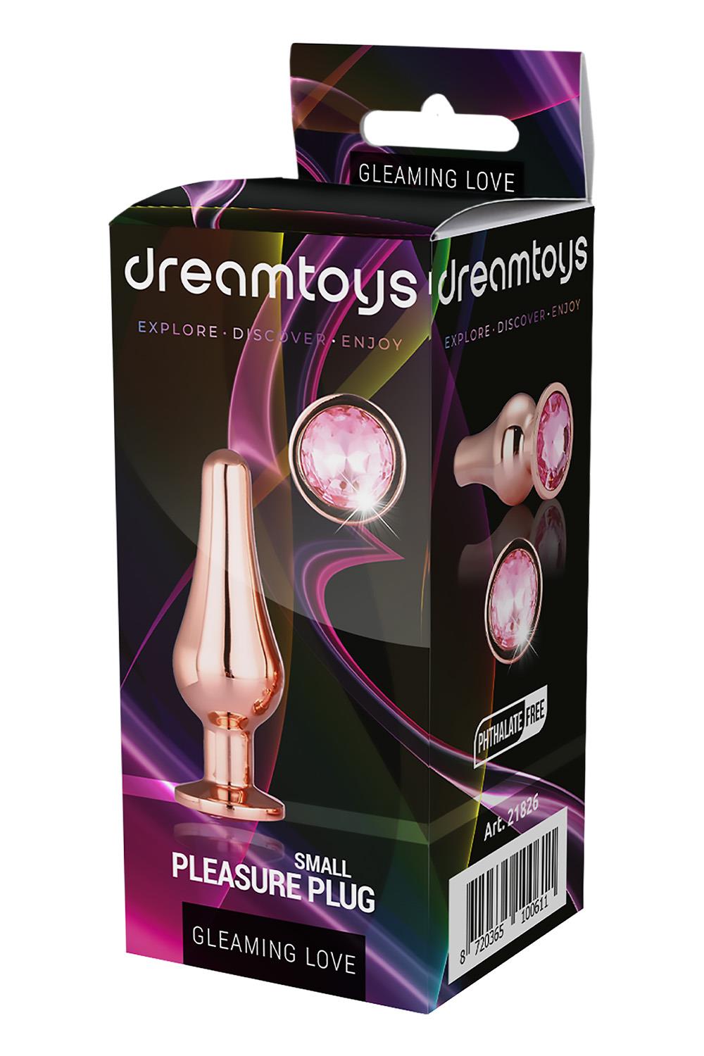 Korek analny Gleaming Love Gold Pleasure Plug S, 9 cm (różowy) Korek analny Gleaming Love Gold Pleasure Plug S, 9 cm (różowy)