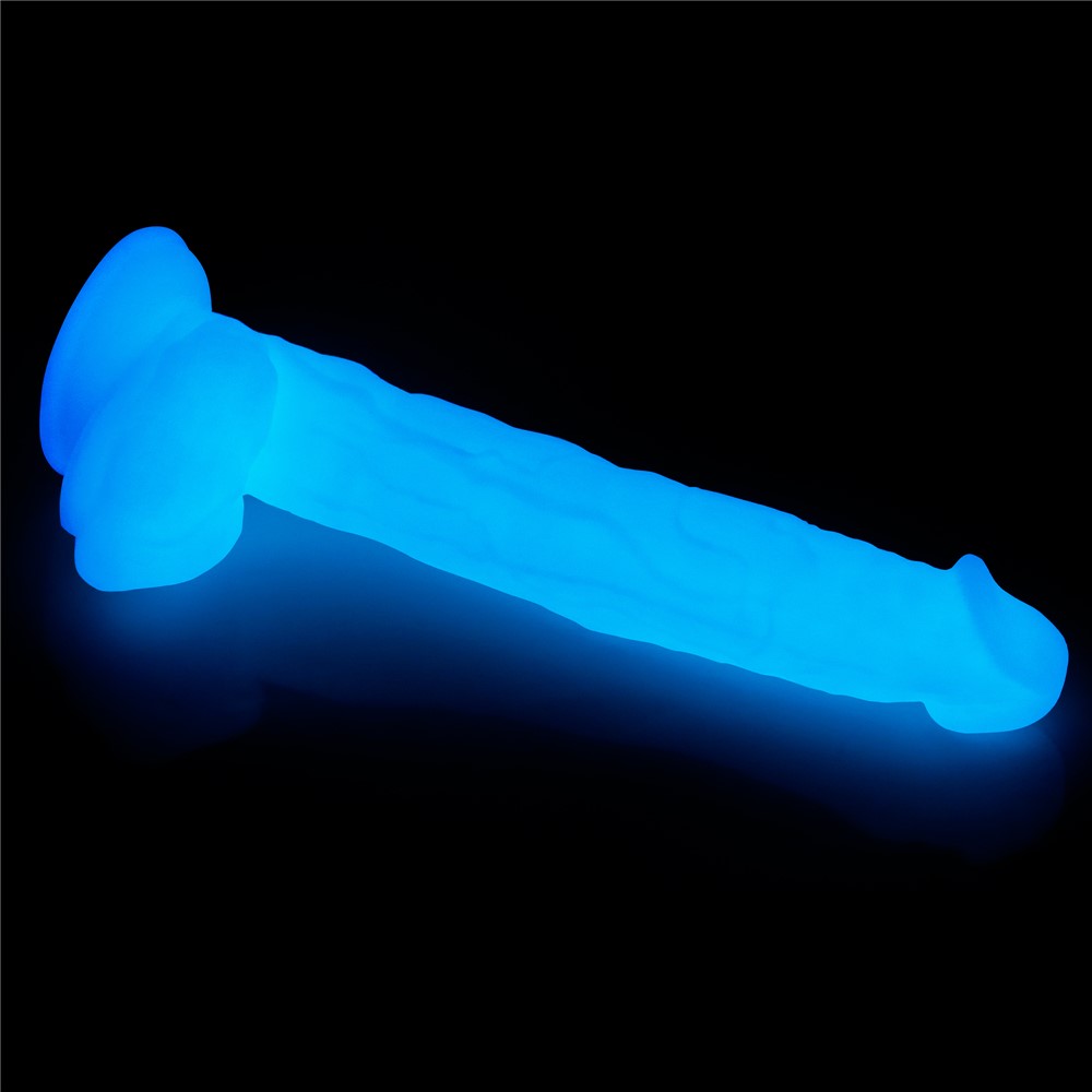 Neonowe dildo LoveToy Lumino Play, 26,9 cm (niebieski) Neonowe dildo LoveToy Lumino Play, 26,9 cm (niebieski)
