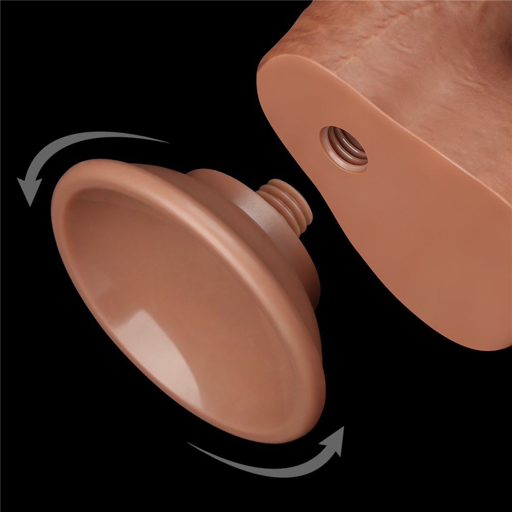 Dildo LoveToy Sliding-Skin Dual Layer Dong 7", 18,3 cm (brązowy) Dildo LoveToy Sliding-Skin Dual Layer Dong 7", 18,3 cm (brązowy)