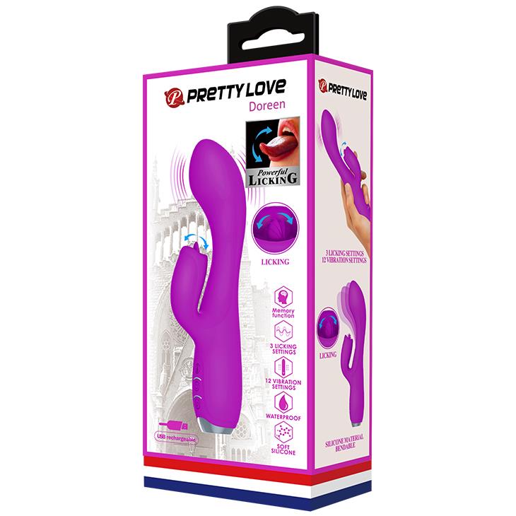 Вибратор-кролик Pretty Love Doreen, 19,8 см (фиолетовый) Вибратор-кролик Pretty Love Doreen, 19,8 см (фиолетовый)