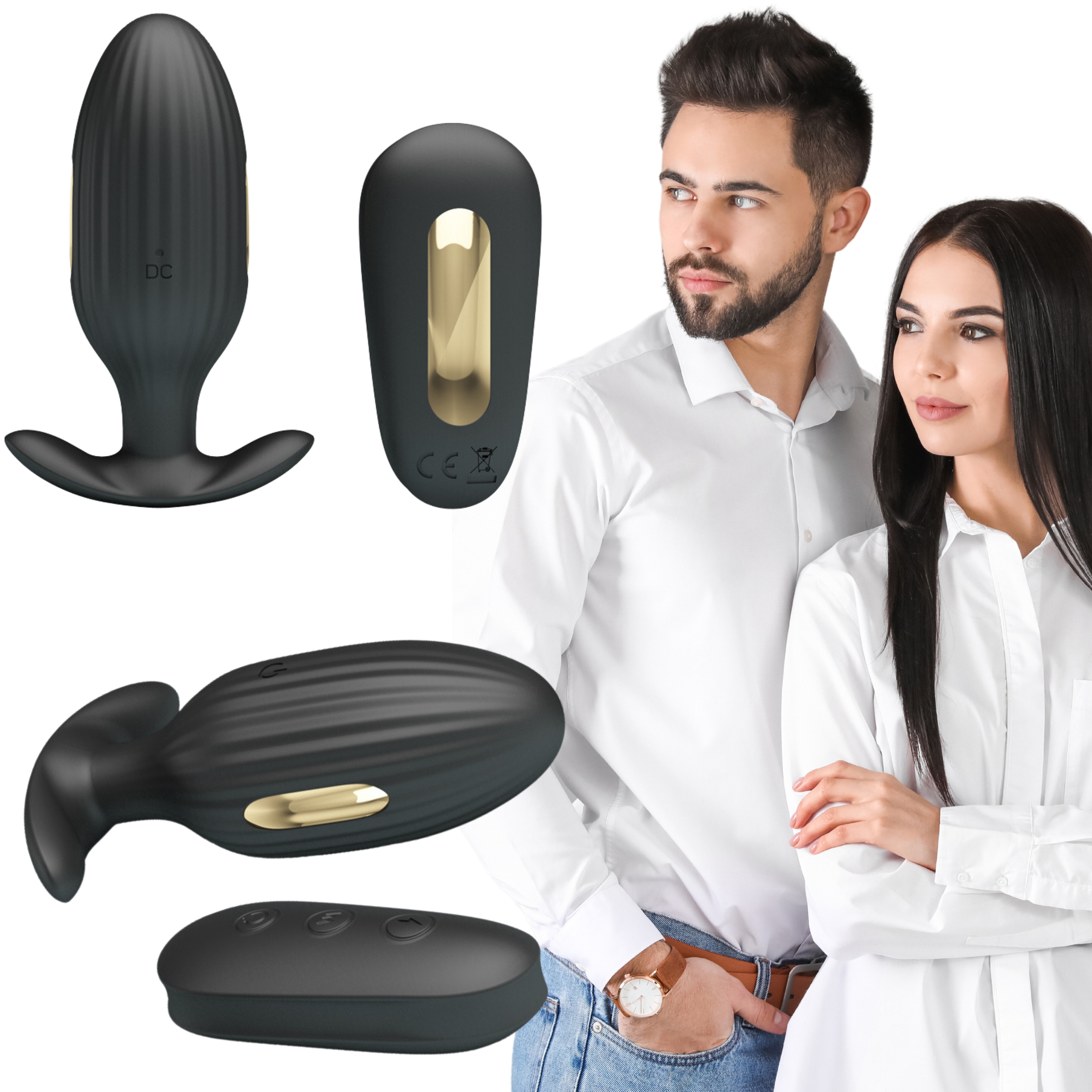 Korek analny Pretty Love Electric Shock Massager, 9,2 cm (czarny) Korek analny Pretty Love Electric Shock Massager, 9,2 cm (czarny)