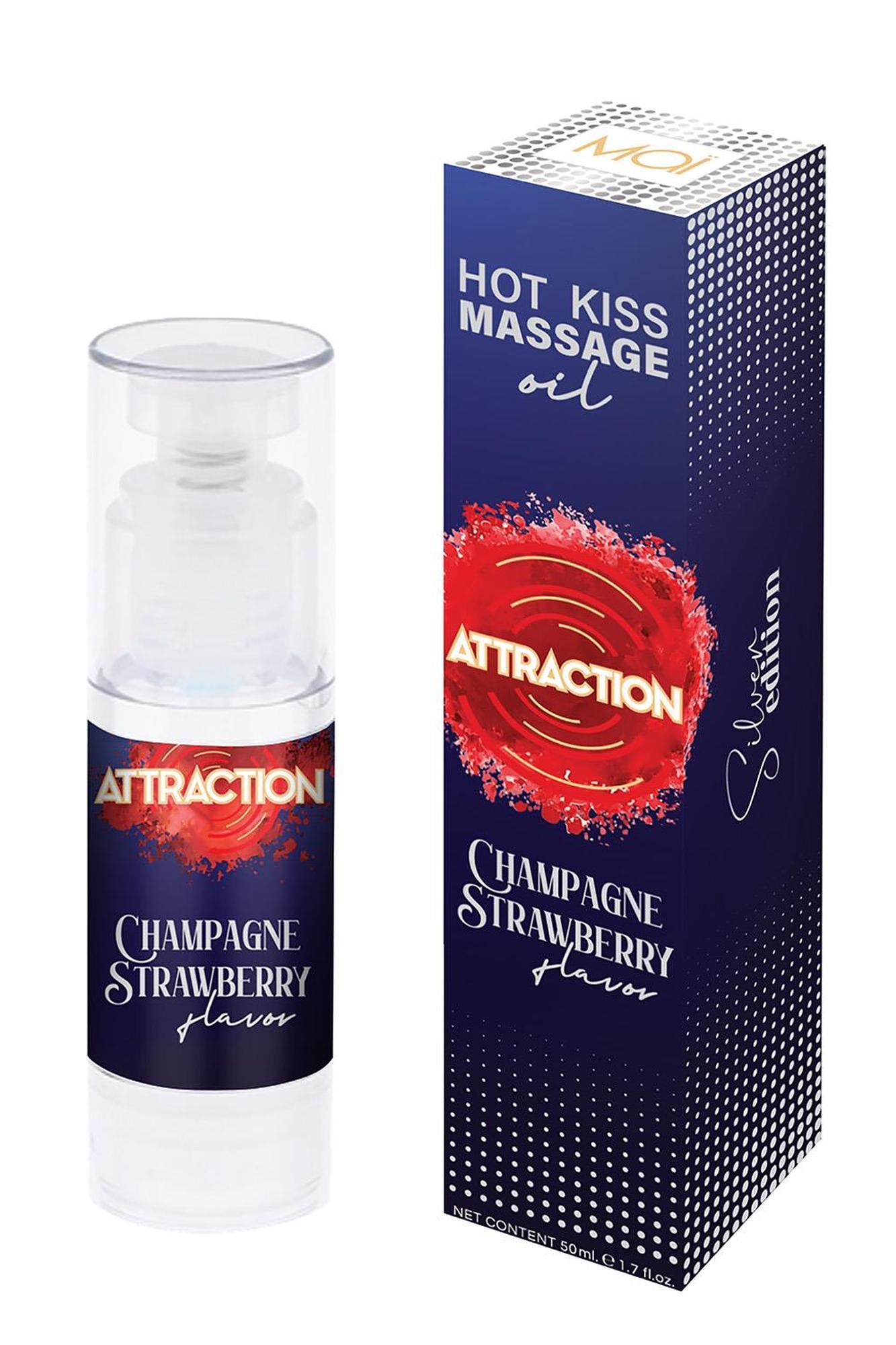 Lubrykant oralny z feromonami Attraction Champagne Strawberry, 50 ml Lubrykant oralny z feromonami Attraction Champagne Strawberry, 50 ml