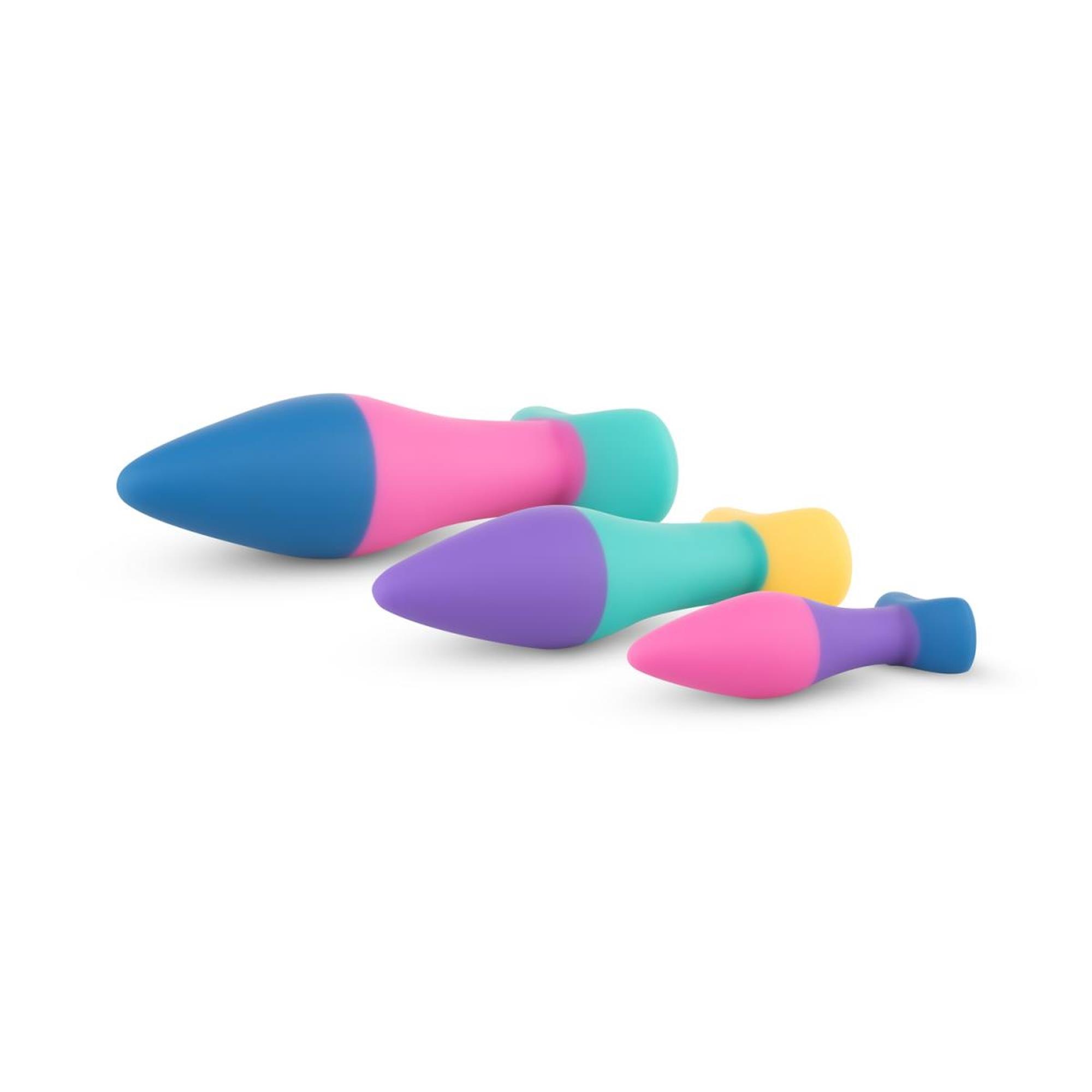 Zestaw korków analnych PMV20 Koda Butt Plug Set, 3 szt (tęcza) Zestaw korków analnych PMV20 Koda Butt Plug Set, 3 szt (tęcza)