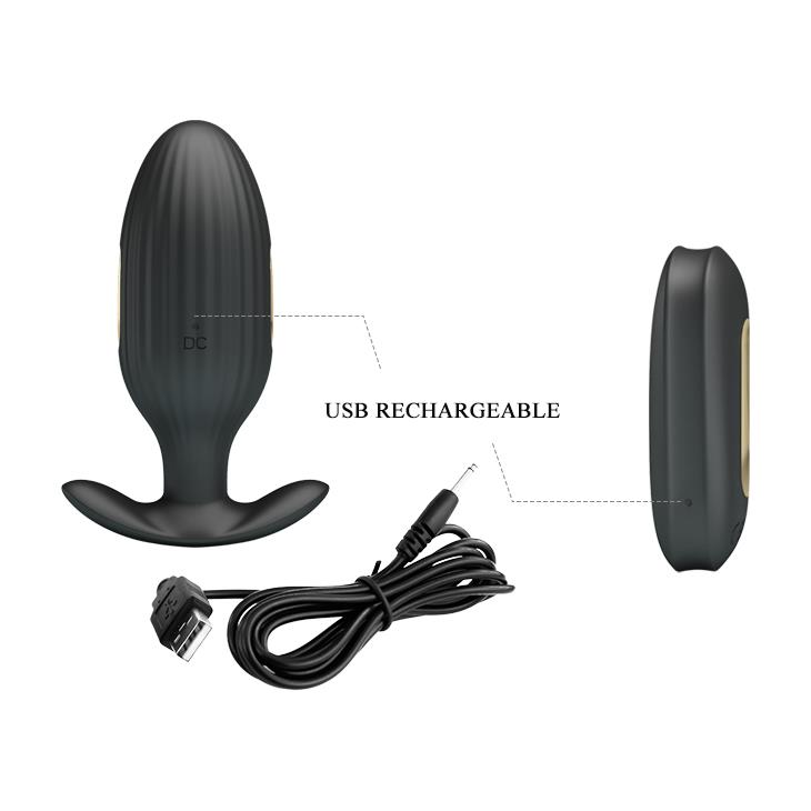 Korek analny Pretty Love Electric Shock Massager, 9,2 cm (czarny) Korek analny Pretty Love Electric Shock Massager, 9,2 cm (czarny)