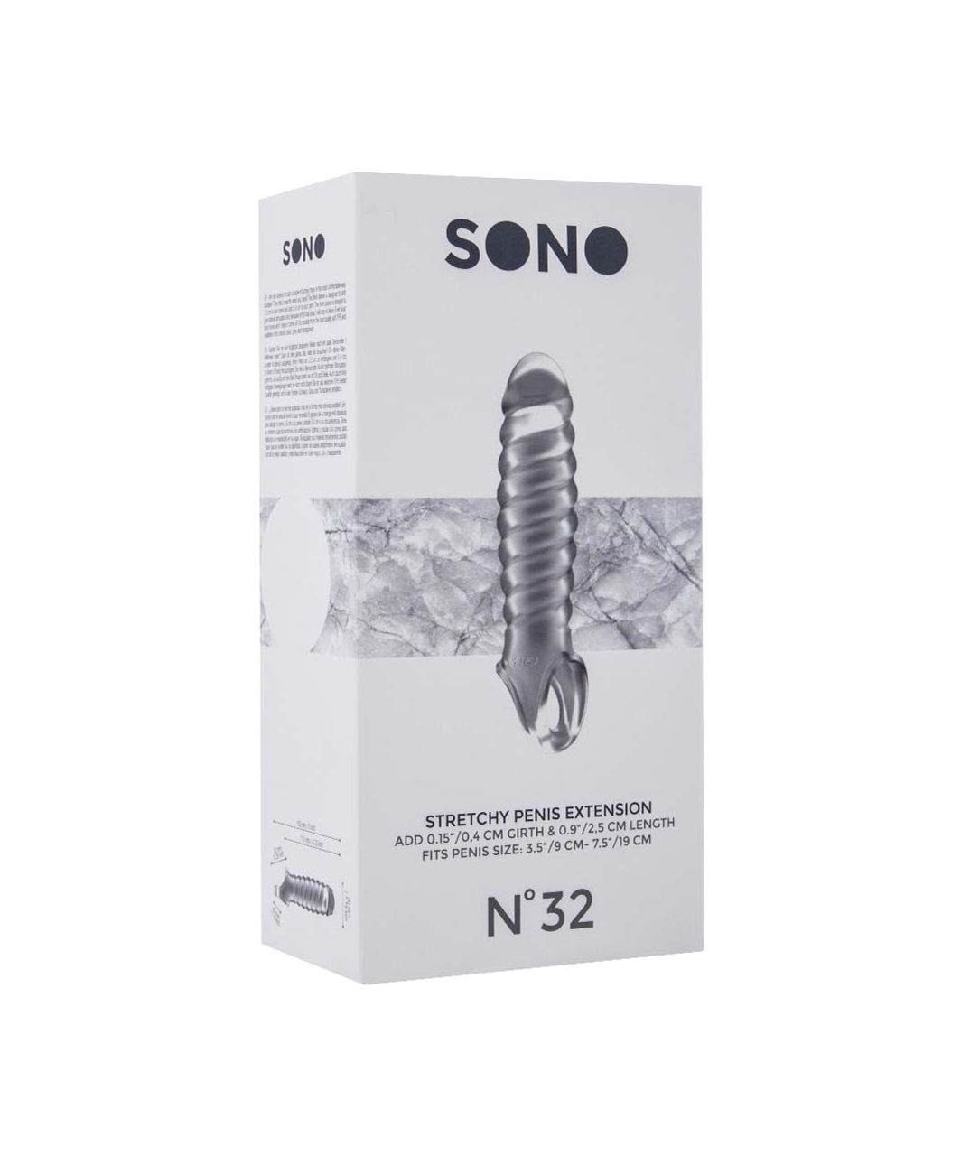 Nakładka na penisa Sono Shots nr 32, 15 cm (przezroczysty)