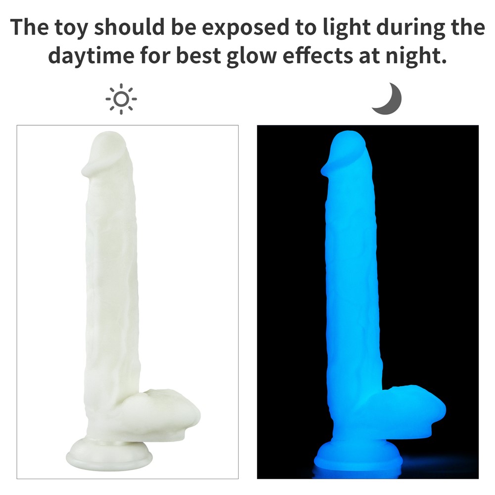 Neonowe dildo LoveToy Lumino Play, 26,9 cm (niebieski) Neonowe dildo LoveToy Lumino Play, 26,9 cm (niebieski)
