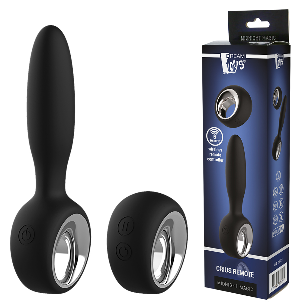 Korek analny Dream Toys Crius Remote Plug, 15 cm (czarny) Korek analny Dream Toys Crius Remote Plug, 15 cm (czarny)