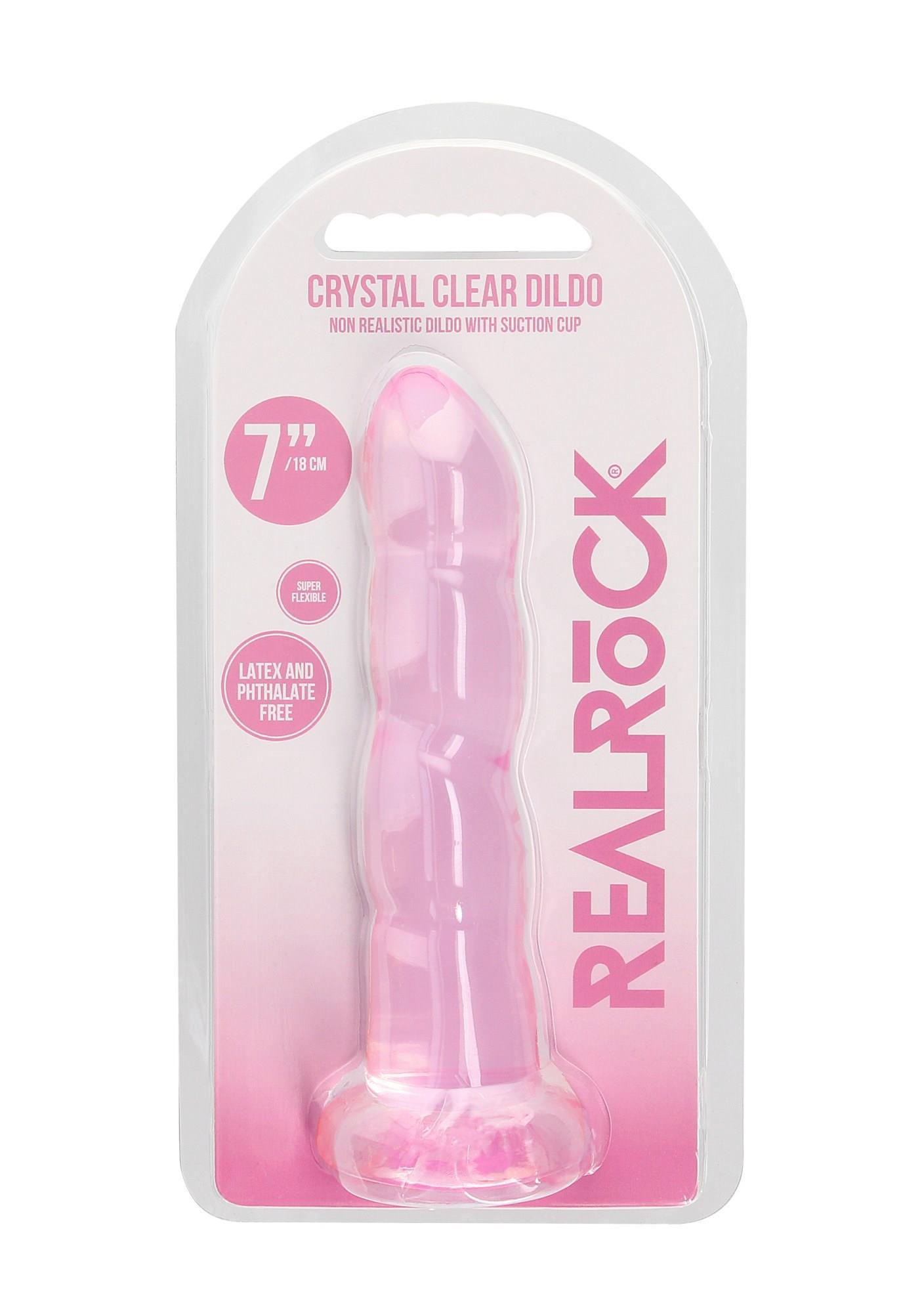 Dildo RealRock Crystal Clear 7", 18 cm (różowy) Dildo RealRock Crystal Clear 7", 18 cm (różowy)