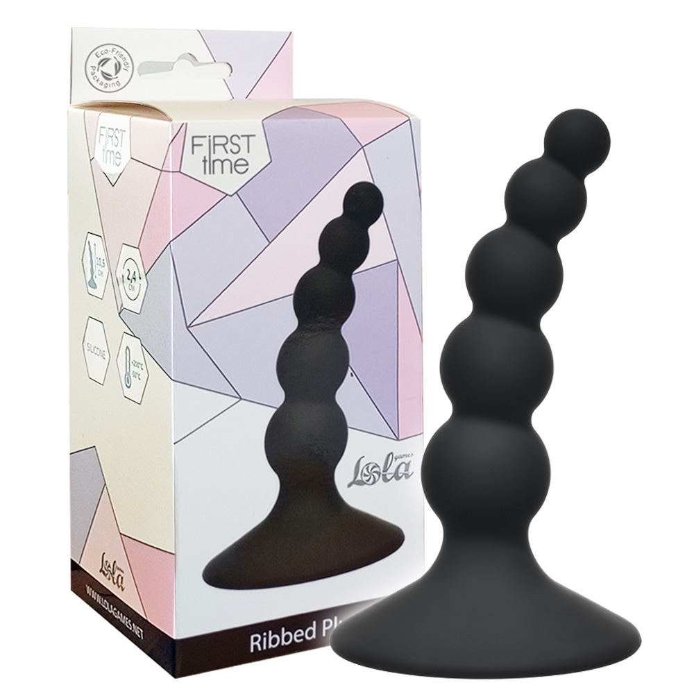 Korek analny Lola Games Ribbed Plug, 10.5 cm (czarny) Korek analny Lola Games Ribbed Plug, 10.5 cm (czarny)