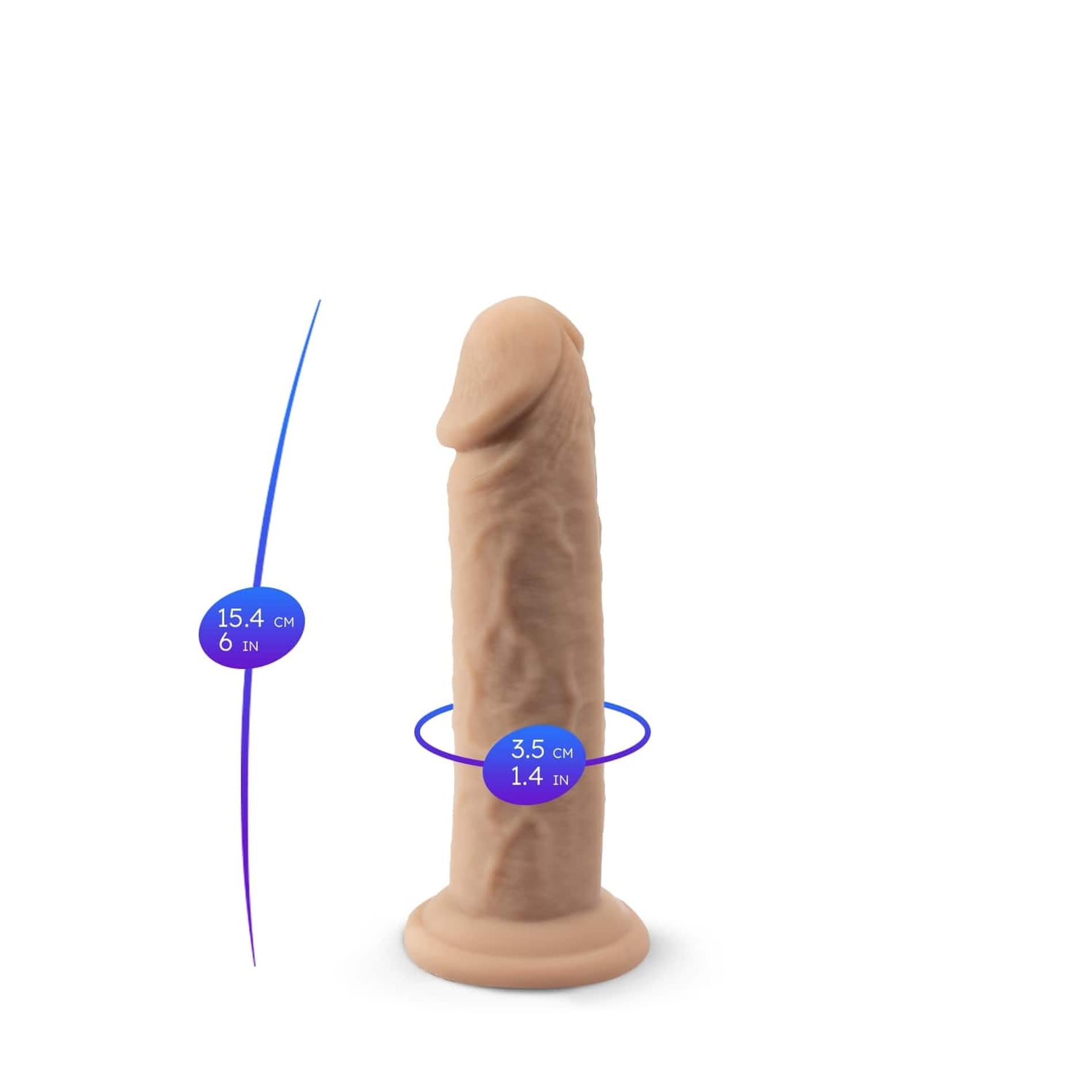 Dildo Silexd Real Skin Model 2 Size 6", 15.4 cm (w kolorze cielistym) Dildo Silexd Real Skin Model 2 Size 6", 15.4 cm (w kolorze cielistym)