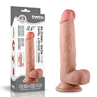 Dildo LoveToy Sliding-Skin Dual Layer Dong, 20 cm (w kolorze cielistym) Dildo LoveToy Sliding-Skin Dual Layer Dong, 20 cm (w kolorze cielistym)