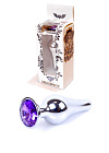 Korek analny z kryształkiem Jewellery Silver Butt Plug, 9,3 cm (fioletowy) Korek analny z kryształkiem Jewellery Silver Butt Plug, 9,3 cm (fioletowy)