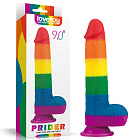 Dildo LoveToy 9'' Prider,  22,5 cm (tęcza) Dildo LoveToy 9'' Prider,  22,5 cm (tęcza)