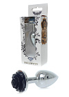 Metalowy korek analny Boss Jewellery Silver Plug Rose, 9 cm (czarny) Metalowy korek analny Boss Jewellery Silver Plug Rose, 9 cm (czarny)