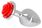 Korek analny Rose Butt Plug, 9 cm (srebro) Korek analny Rose Butt Plug, 9 cm (srebro)