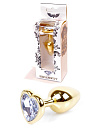 Korek analny z kryształkiem Boss Jewellery, 7 cm (złoto) Korek analny z kryształkiem Boss Jewellery, 7 cm (złoto)