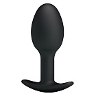 Korek analny Pretty Love Silicone Anal Plug, 8,4 cm (czarny) Korek analny Pretty Love Silicone Anal Plug, 8,4 cm (czarny)