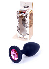 Silikonowy korek analny z kryształem Boss Plug Jewellery, 8 cm (różowy) Silikonowy korek analny z kryształem Boss Plug Jewellery, 8 cm (różowy)