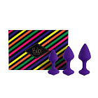Zestaw korków analnych FeelzToys Bibi, 3 szt (fioletowy) Zestaw korków analnych FeelzToys Bibi, 3 szt (fioletowy)