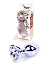 Metalowy korek analny z kryształem Boss Jewellery, 7 cm (przezroczysty) Metalowy korek analny z kryształem Boss Jewellery, 7 cm (przezroczysty)