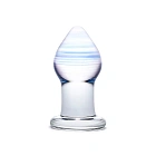 Szklany korek analny Glas Amethyst Rain, 8 cm (przezroczysty) Szklany korek analny Glas Amethyst Rain, 8 cm (przezroczysty)